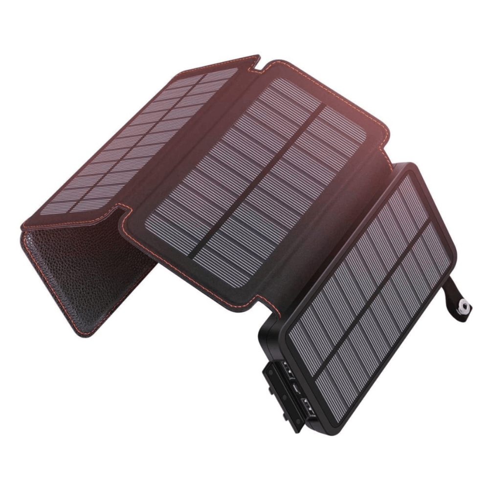 Cargador Solar 4 Paneles 20000mah Portatil Usb Dual Linterna Led