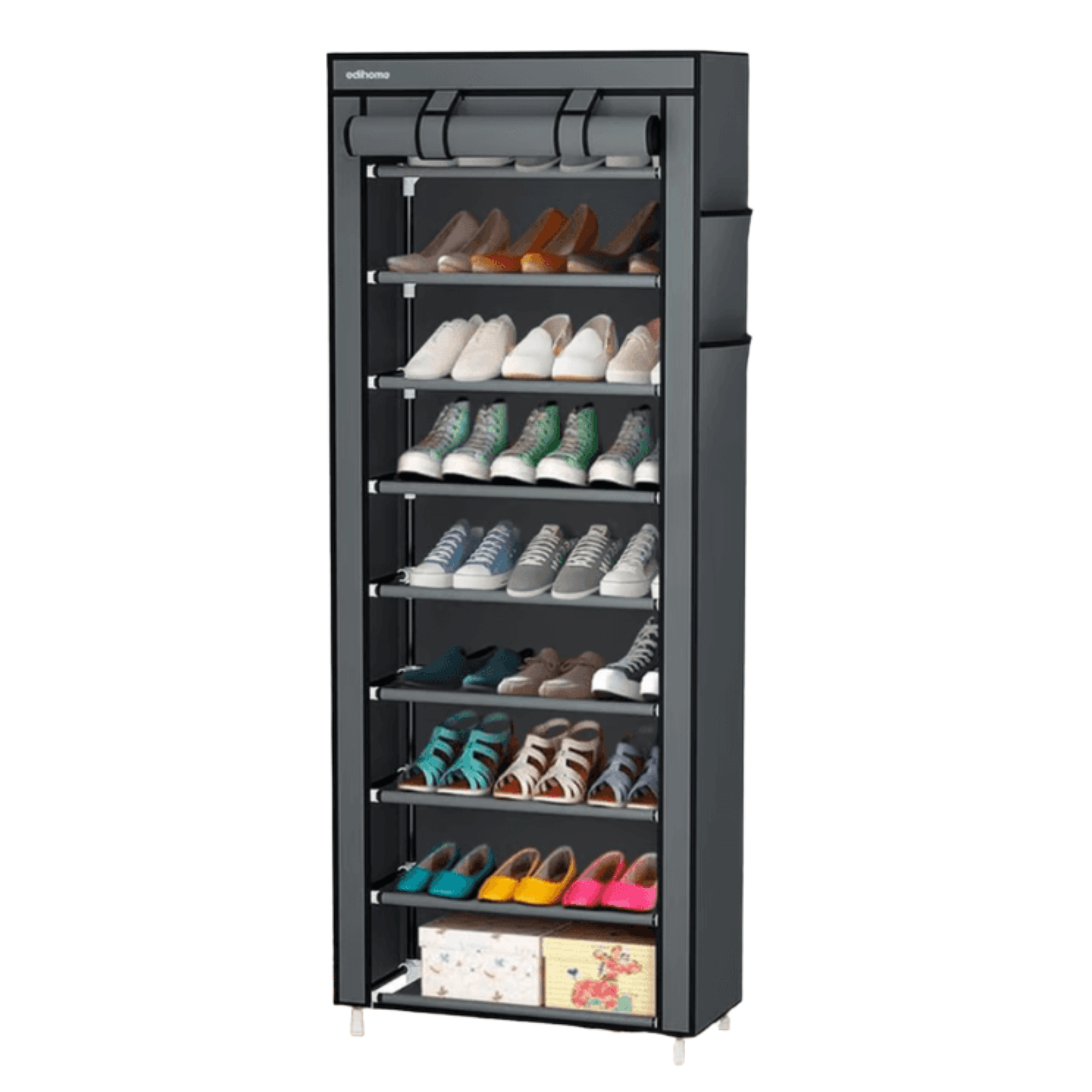 Organizador Vertical Zapatos Tela Estructura Resistente Almacenaje Compacto