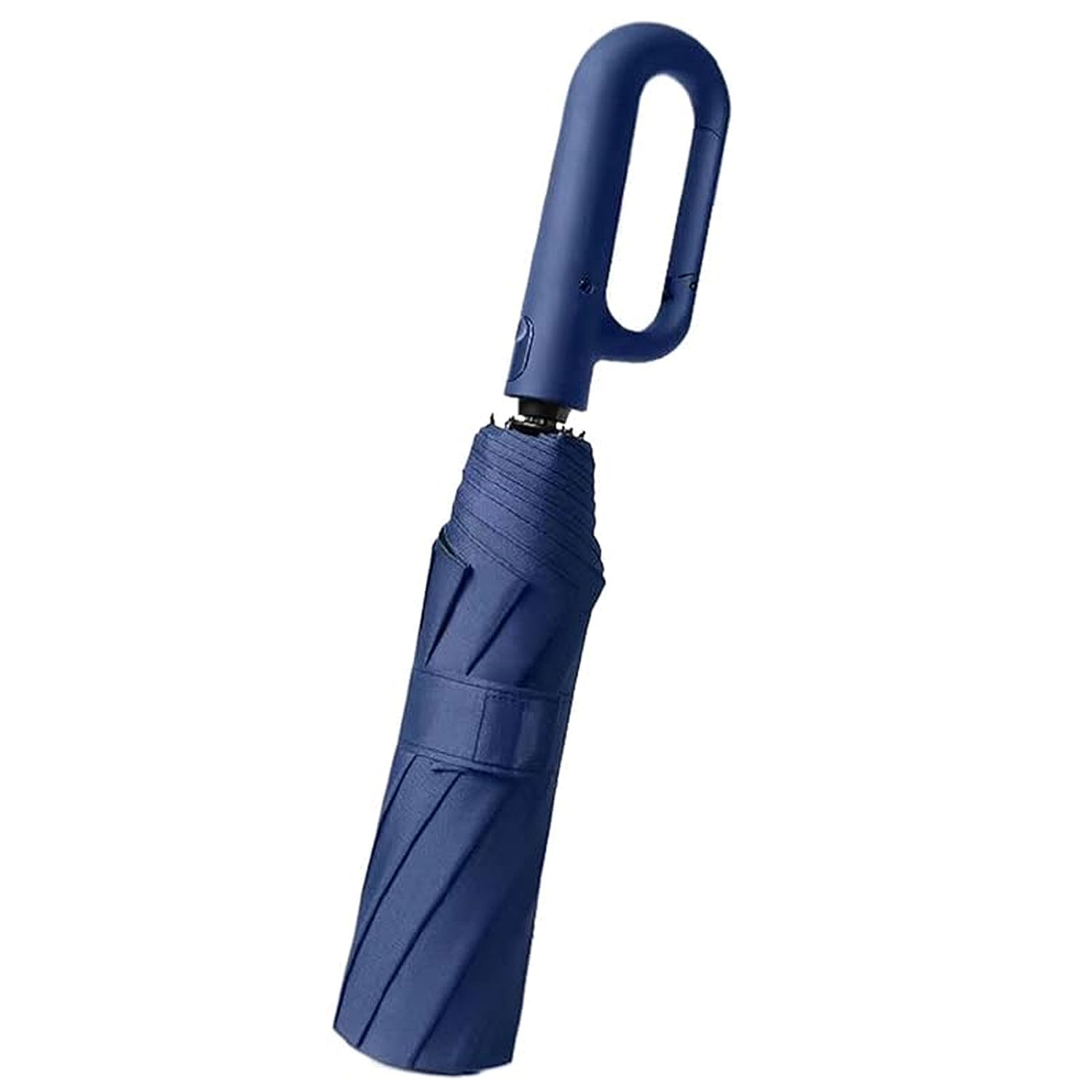 Sombrilla Automatica Compacta 10 Varillas Gancho Hebilla Colgar Paraguas Lluvia
