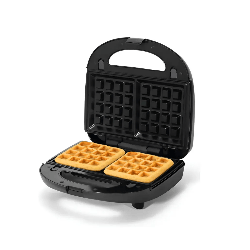 Wafflera Electrica Doble Antiadherente Compacta Cocina Hogar Desayuno Facil Limpieza Rapida Segura