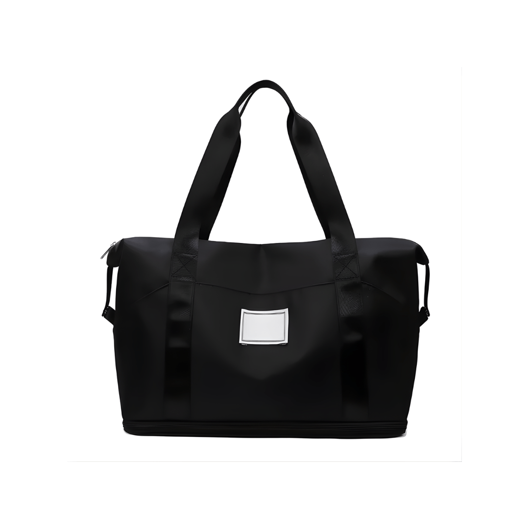 Bolso Viajero Unisex Grande Liviano Bolsillo Frontal Multiproposito Negro