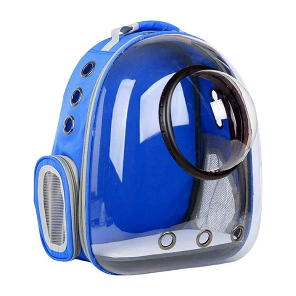 Maleta Mascota Morral Capsula Transportadora Nailon Azul
