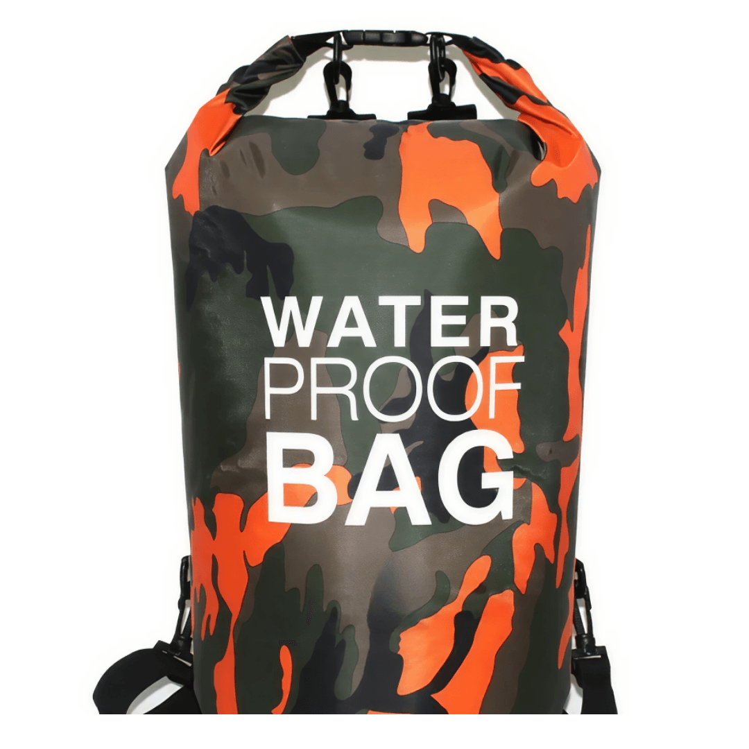 Bolso Impermeable Seca Capacidad 3 Litros Proteccion Total 28X16cm PVC Negro Naranja
