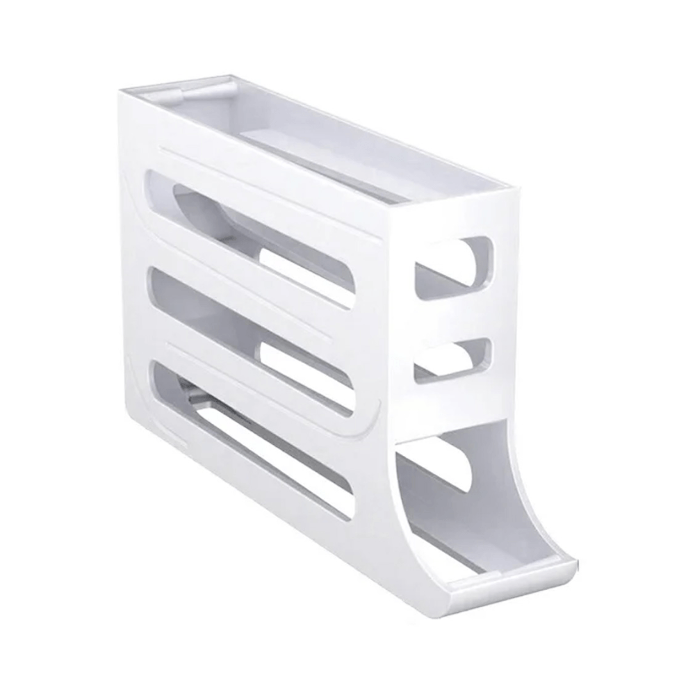 Organizador Automatico Huevos Apilable Nevera Alacena 3 Niveles Blanco