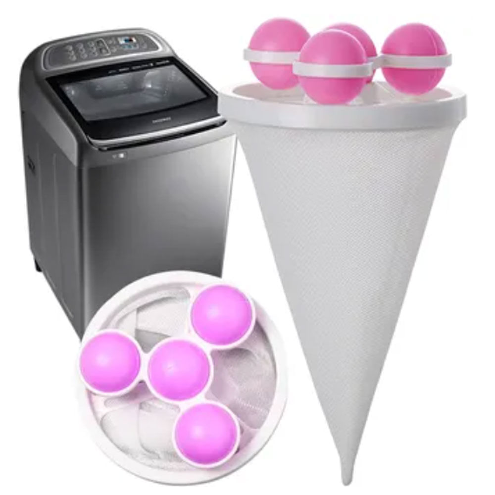 Quita Mota Diseño Útil Lavadora Rosado Bolas Limpieza Malla Limpieza
