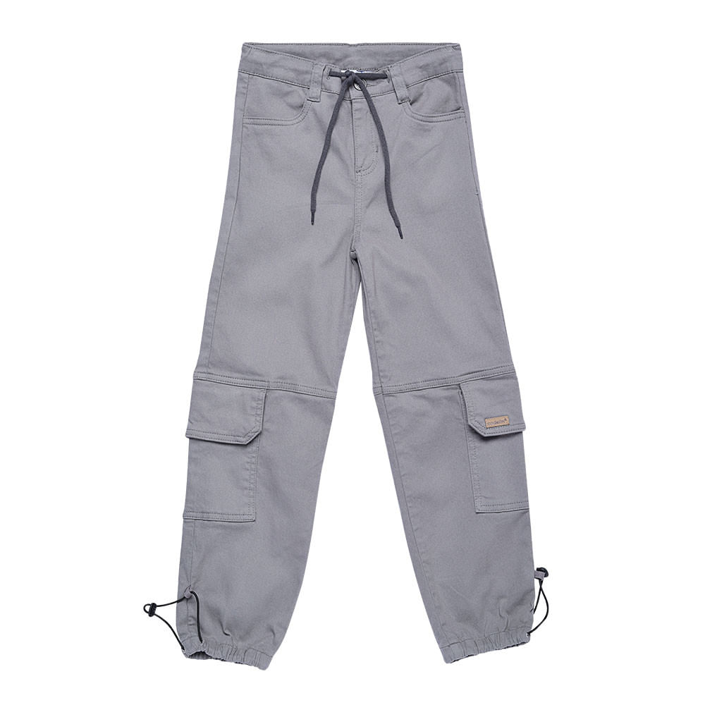 Jogger Con Cordón Graduable En Botas Niño 410661A Codelín Gris