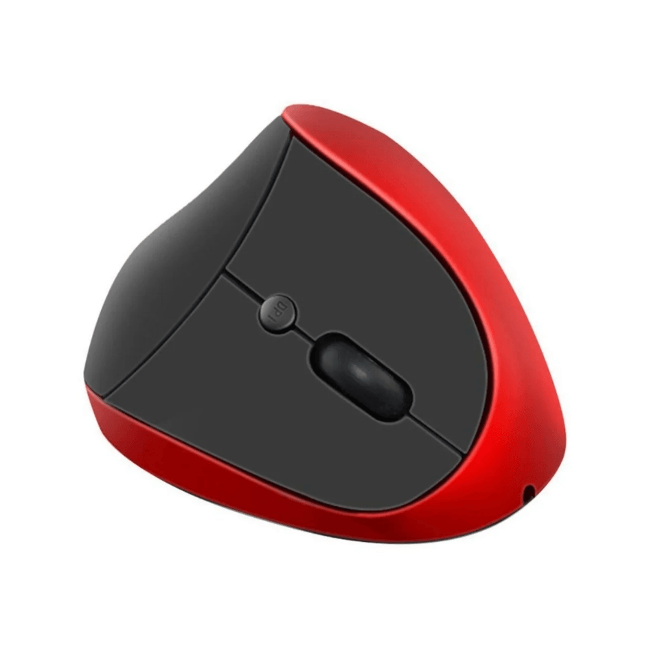 Mouse Vertical Ergonomico Recargable Inalambrico Sensor Optico Rojo