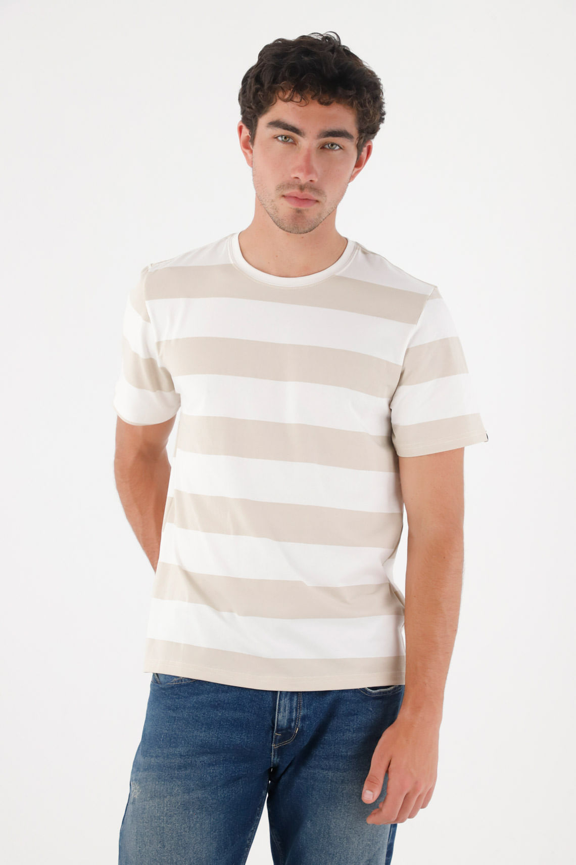 Camiseta básica estampada para hombre