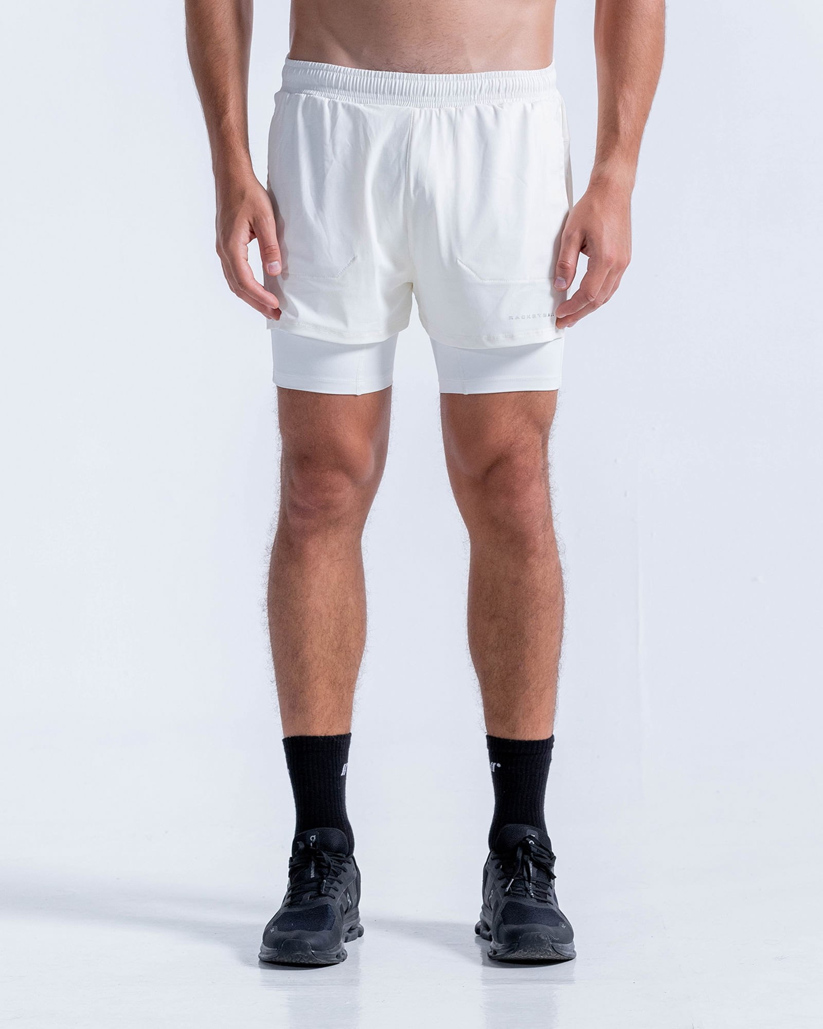Short Running con Licra Interna,  Color BLANCO Para Hombre