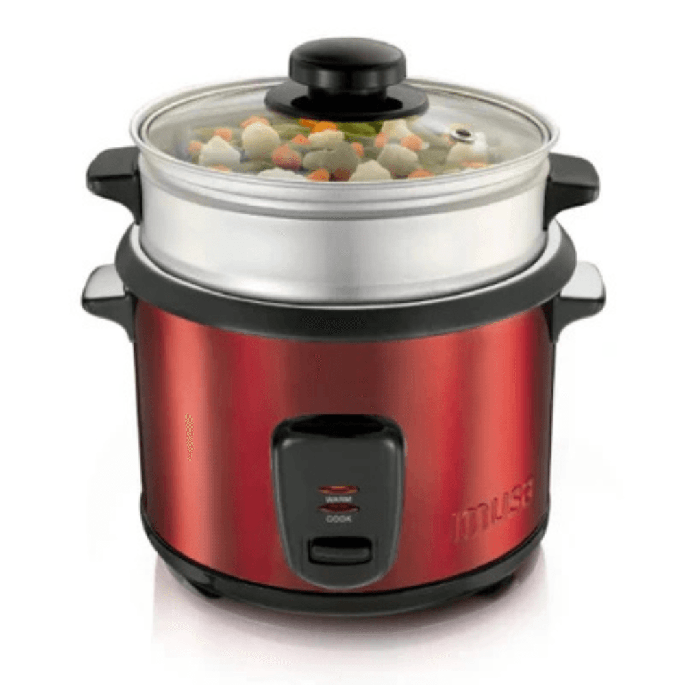 Olla Arrocera Imusa 5 Tazas Acero Roja