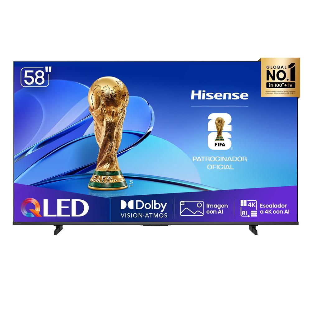 Televisor HISENSE 58 pulgadas QLED Uhd4K Smart TV 58Q6QV