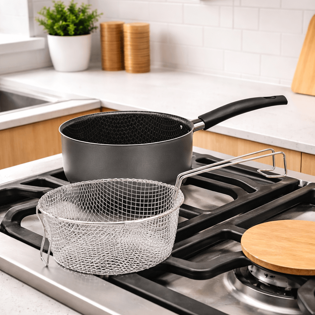 Olla freidora con cesto de inmersión Funcional 20cm