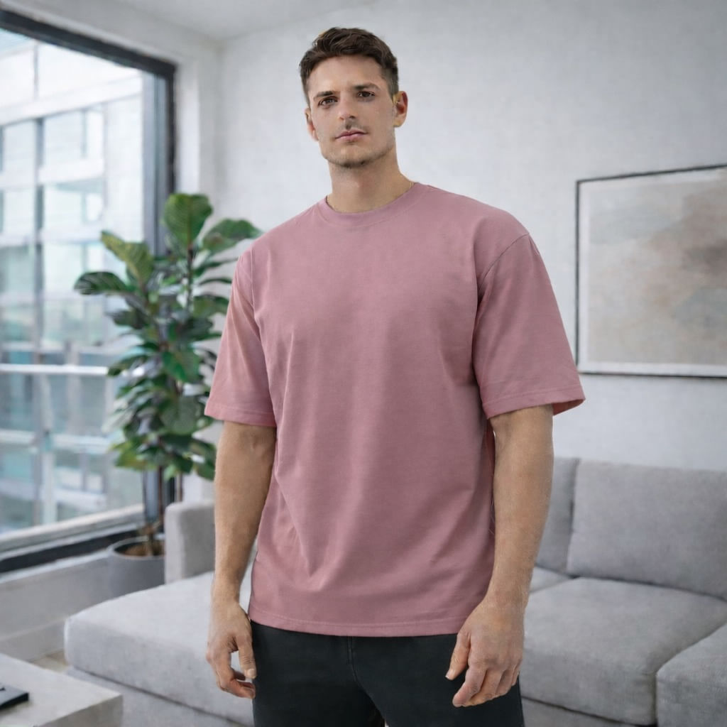 Camiseta Oversize Burda Licrada Palo de Rosa