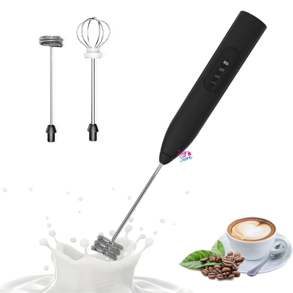 Espumador Recargable De Leche Batidor Mezclador Café Huevos