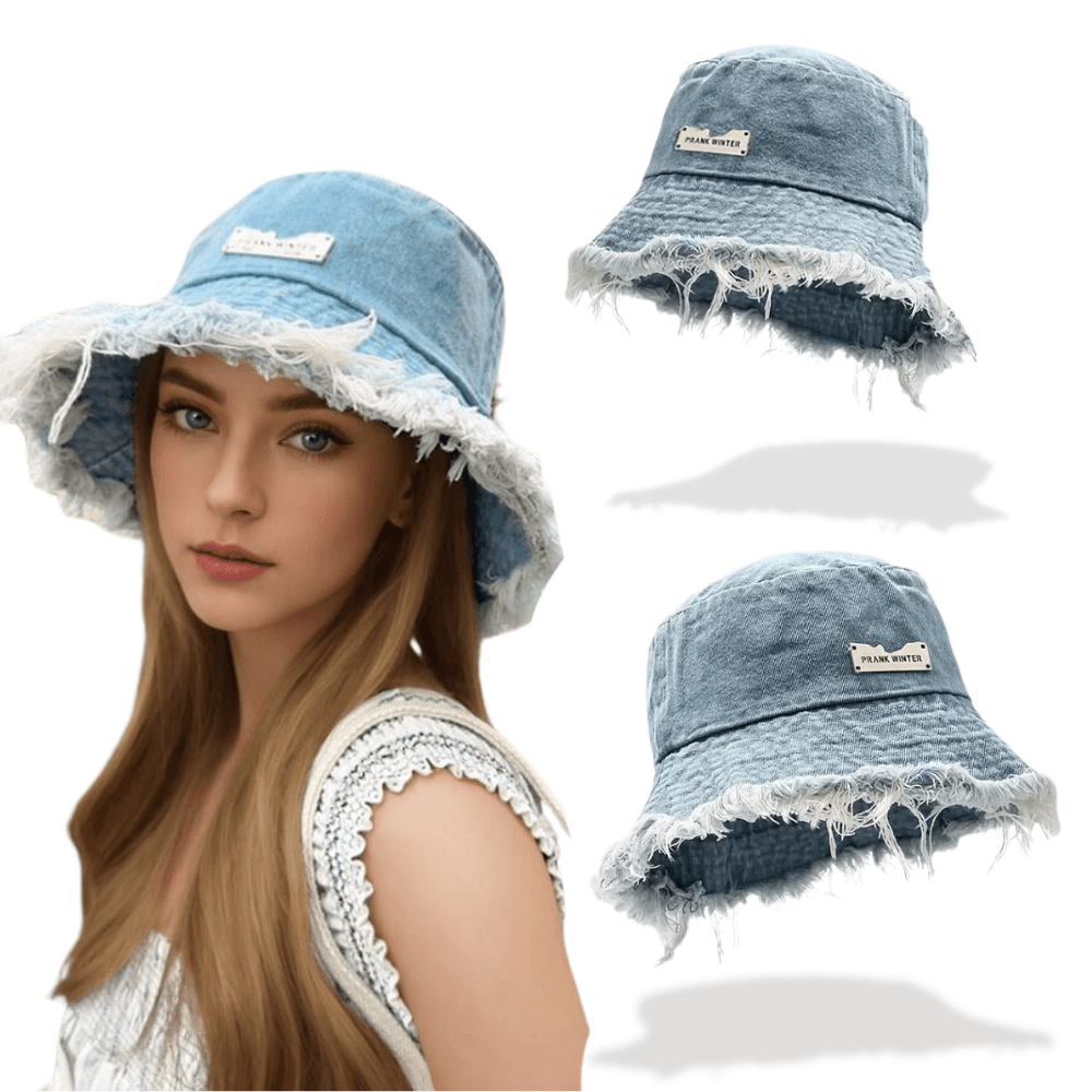Gorro Sombrero Pescador Jean Azul Unisex Moda