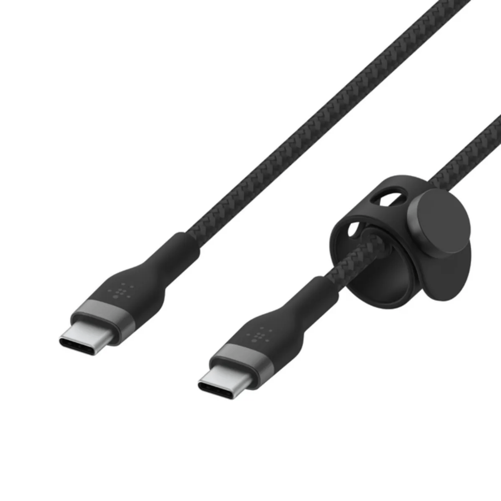 Cable Belkin USB-C a USB-C 2M Pro con Correa Organizadora