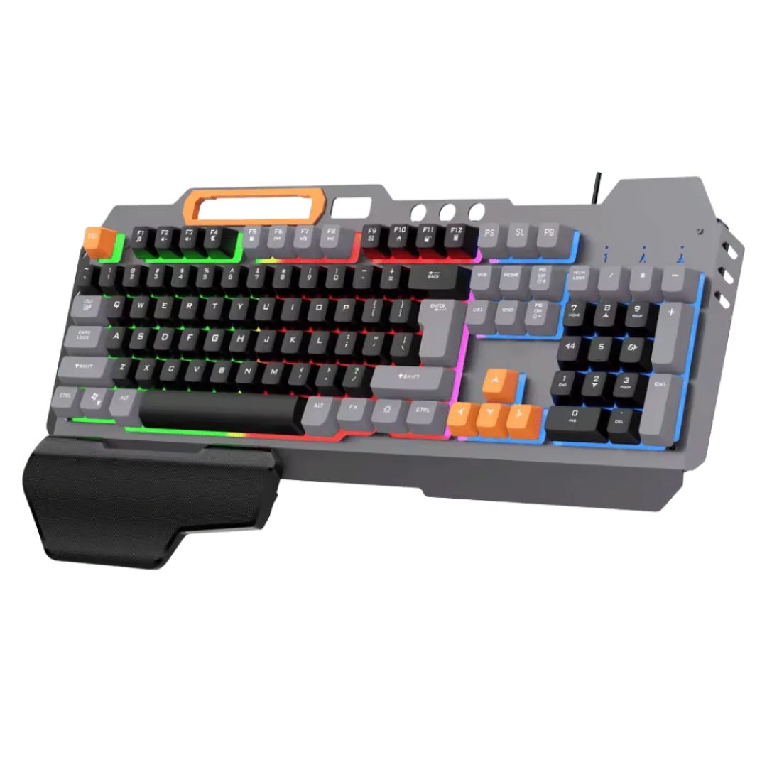 Teclado Gamer Raiku K16 Rgb Con Soporte Celular Y Pad De Juego 57112