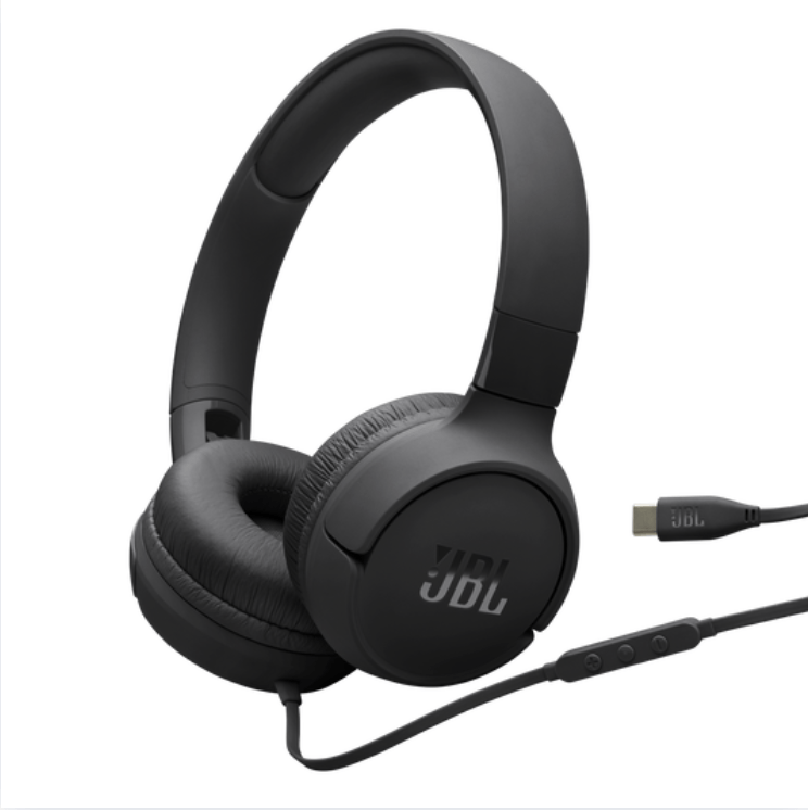 Auriculares Headphone JBL T520 HEADPHONE ON EAR Cable C-Black Negro
