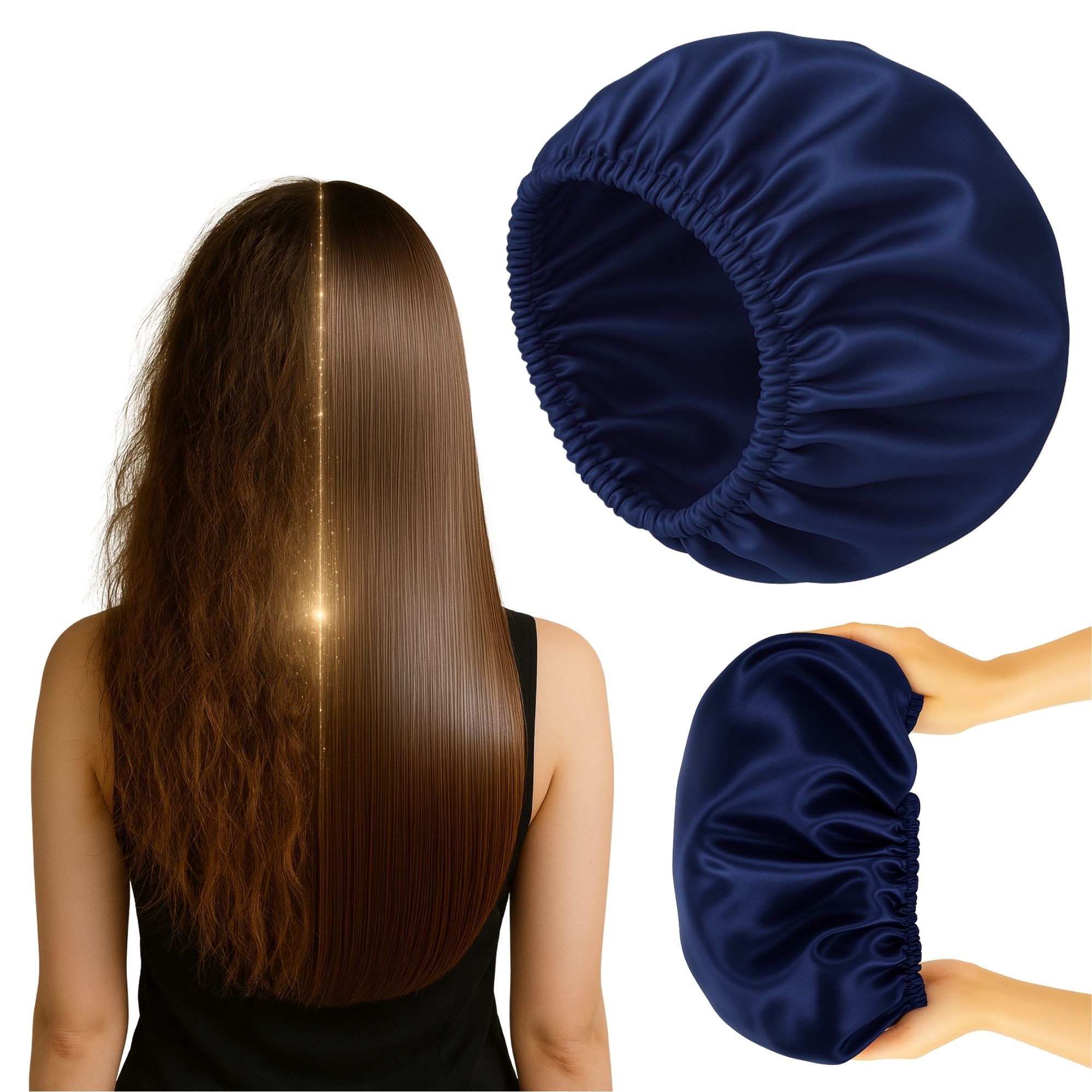 Gorro En Satín Para Dormir Anti Frizz Protege Cabello