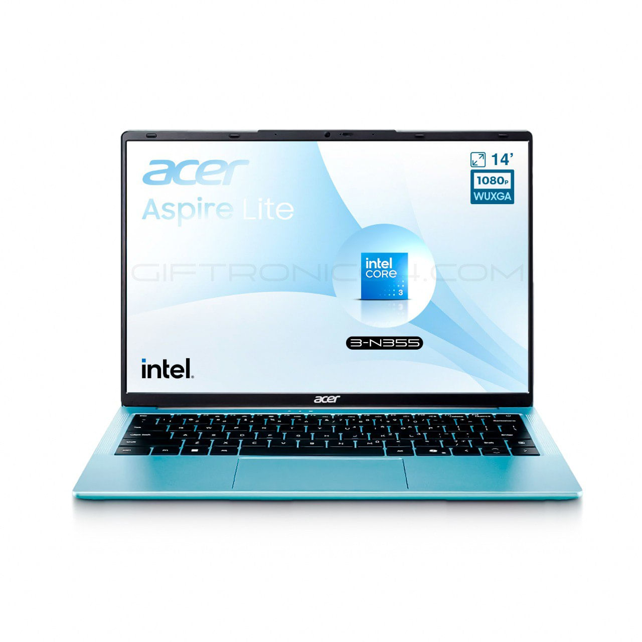 Portátil ACER Aspire Lite AL14-32P-390X  Intel Core 3-N355  8GB RAM LPDDR5  512GB SSD  Windows 11 Home  Color Fresh Blue