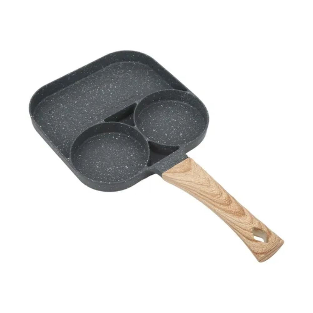 Sarten Antiadherente Desayuno Tres Puestos Cocina Resistente Parrilla