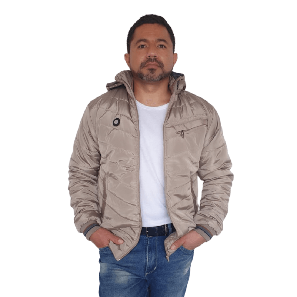 Chaqueta para Hombre Beige SN con Interior en Tela Ovejera