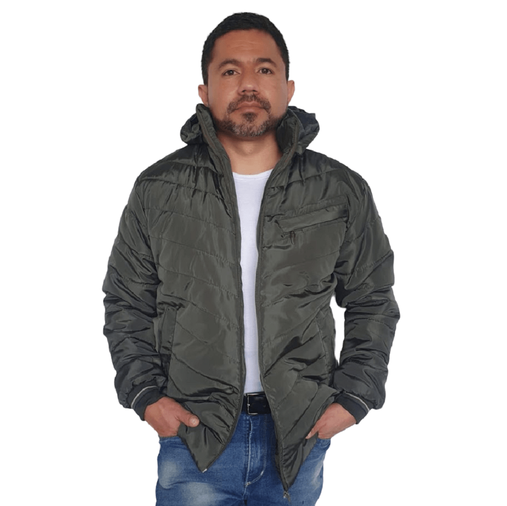 Chaqueta para Hombre Verde Militar SN con Interior en Tela Ovejera