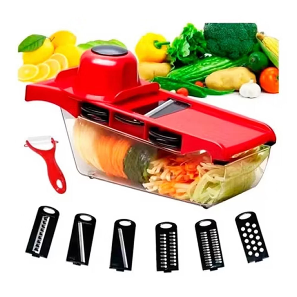 Rayador Cortador Multiusos Ayudante Cocina Picatodo Mandoline 6en1