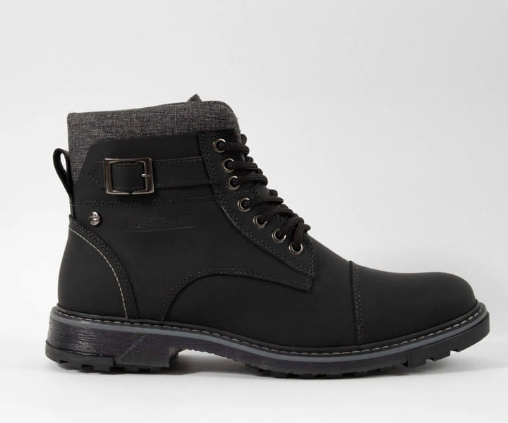 Bota Hombre Casual -Herreros- Leñador Negro