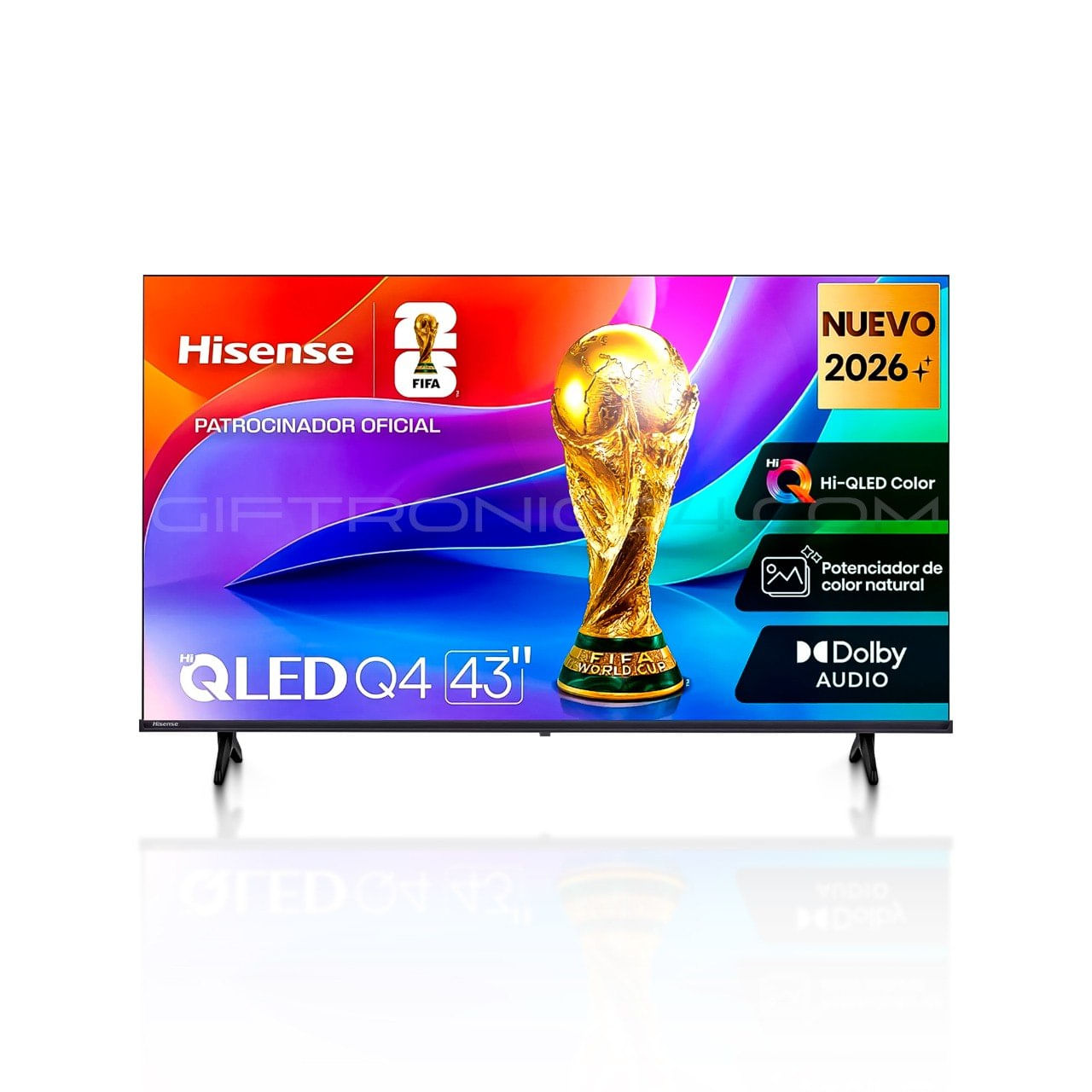 Televisor Hisense 43" Pulgadas Q4SV Smart TV QLED Full HD Negro l Colores Vibrantes y Diseño Elegant