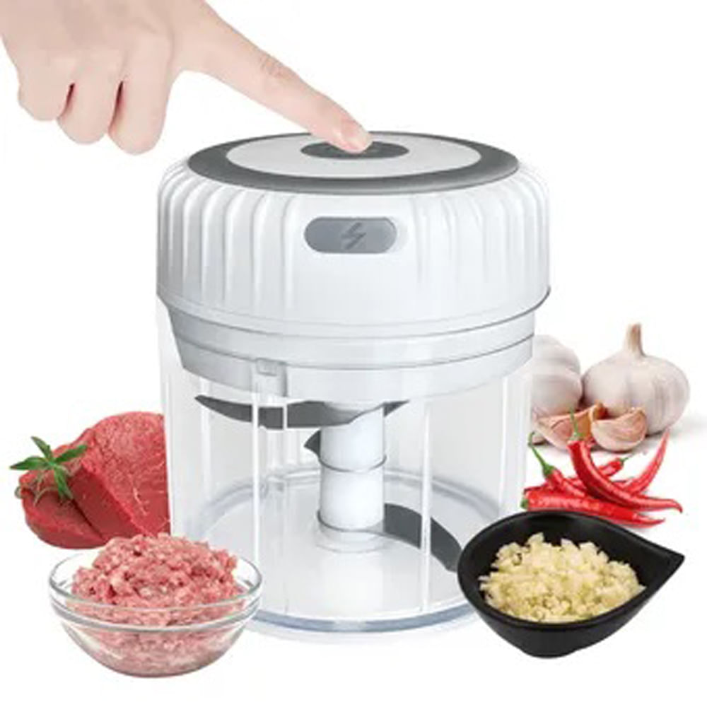Mini Picador Procesador Alimentos Electrico Recargable Portatil Blanca