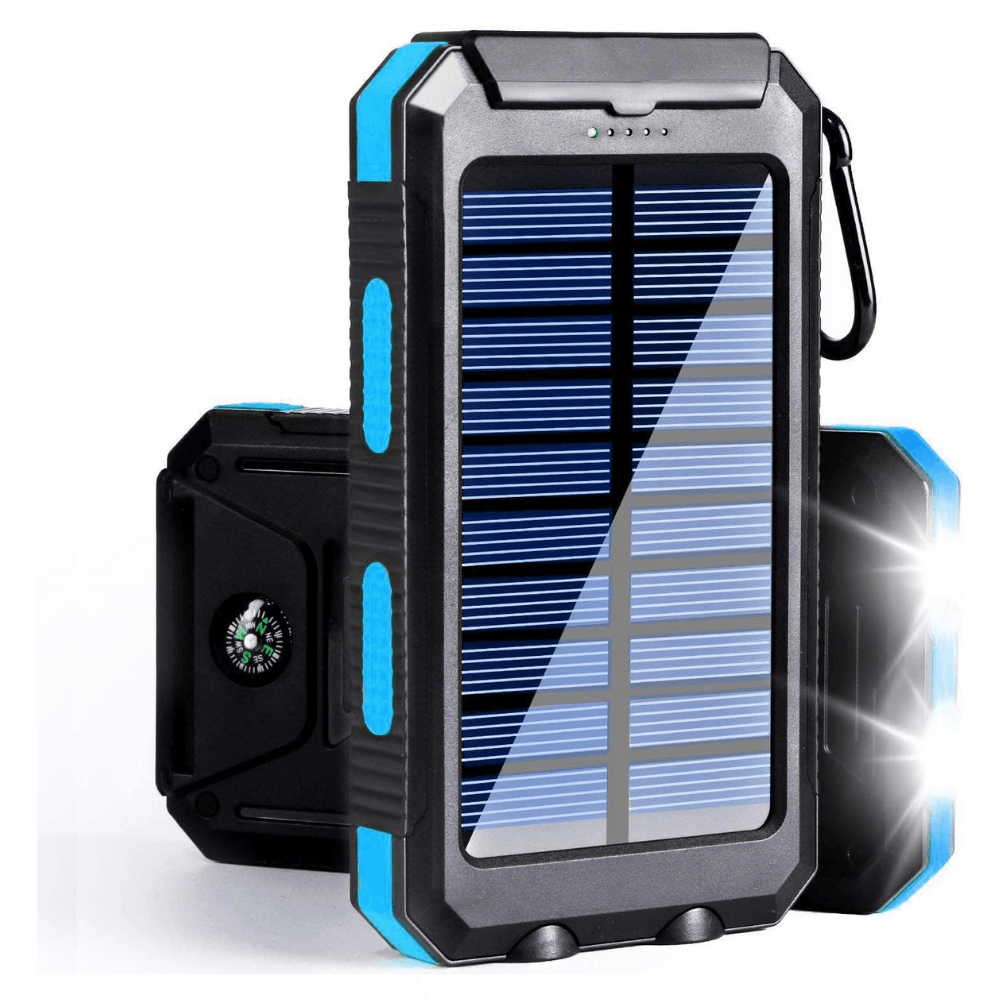 Power Bank Cargador Solar Portatil Puertos USB Celulares Tablets Brujula