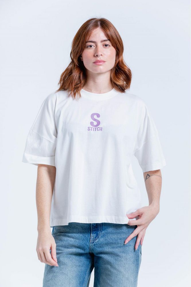 Camiseta Estampada Oversize Amplia People Stitch