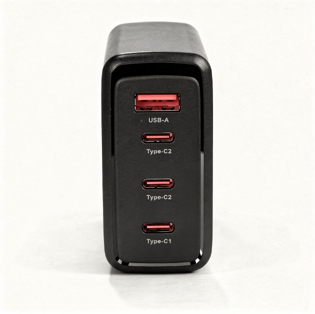 Cargador GaN C-220 de 120W con 4 Puertos – Carga Ultra Rápida PD 3.0 y QC 5.0