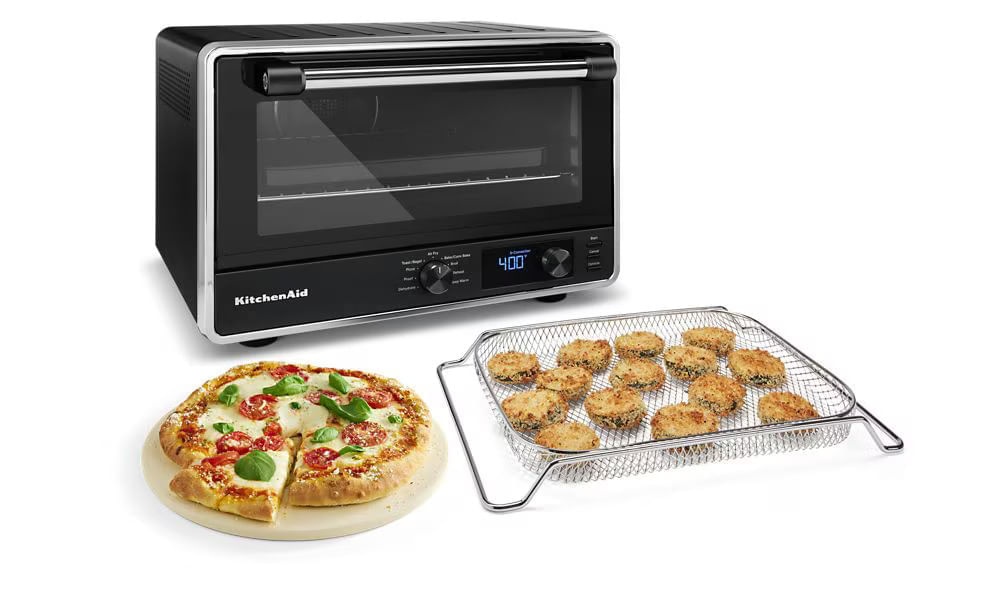 Horno digital con Air Fry y aditamento para pizza - Black Matte