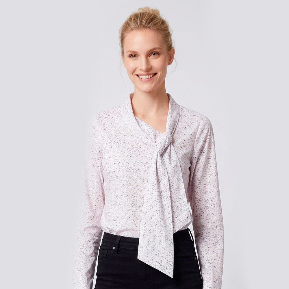 Blusa Anudada Estampada Mujer Lec Lee