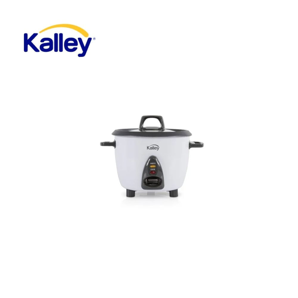Arrocera Eléctrica Kalley 0.6L 3 Tazas con Tapa de Vidrio Antiadherente