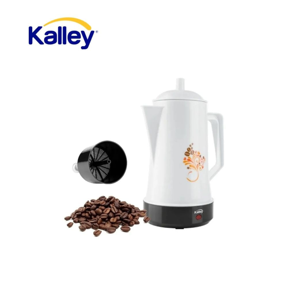Cafetera Eléctrica Kalley Percoladora 12 Tazas Blanca Práctica y Duradera