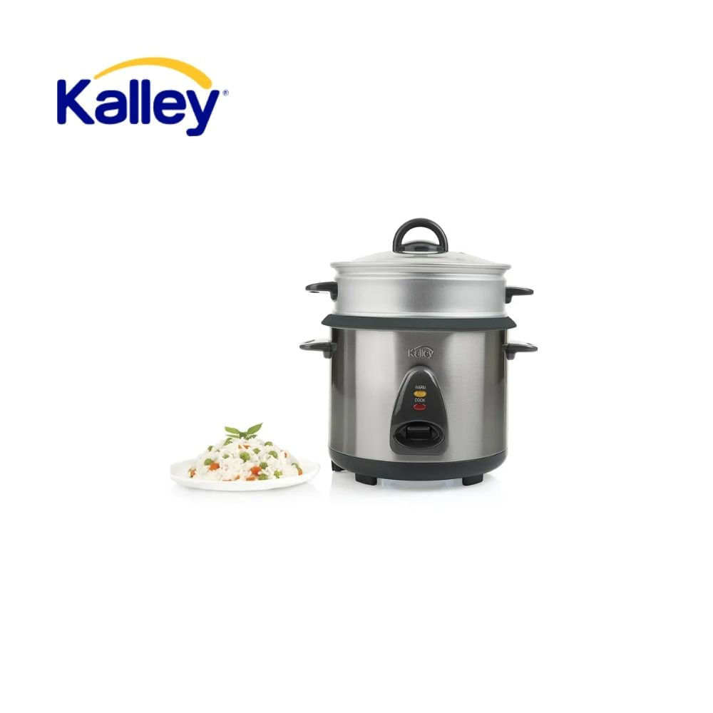 Olla Arrocera Kalley 1.8L Antiadherente Acero Inoxidable con Vaporera