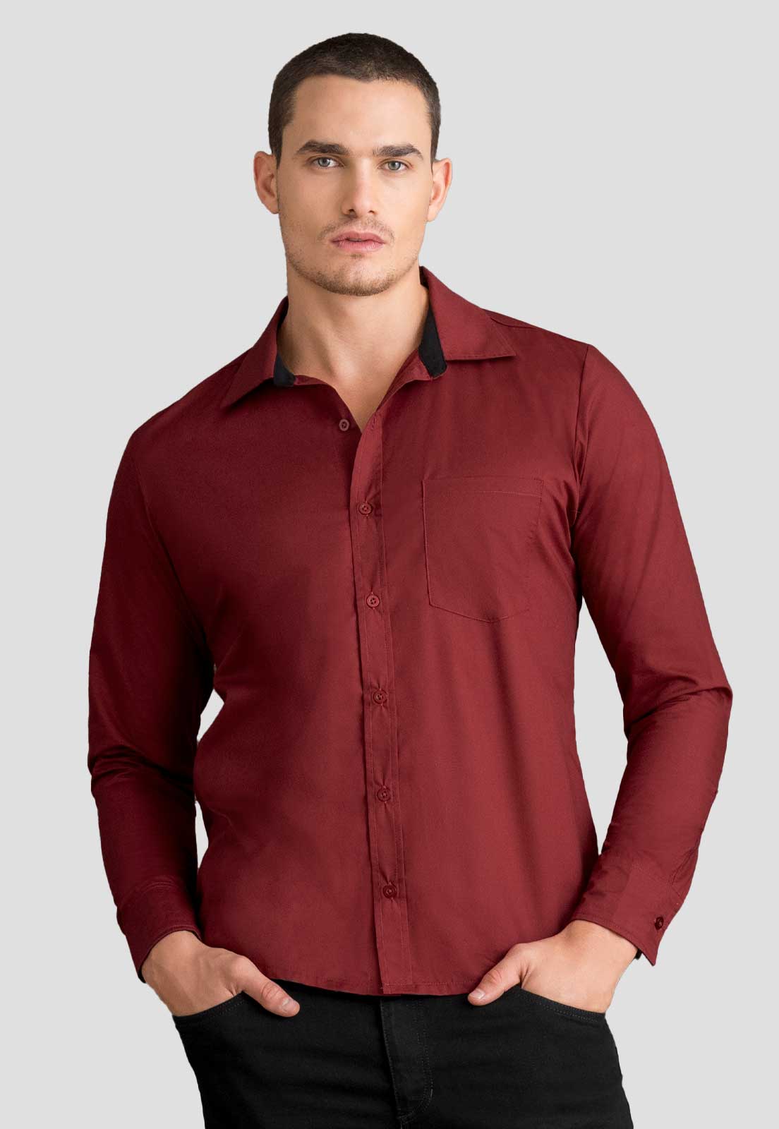 Camisa Hombre Merlot Mp 112807