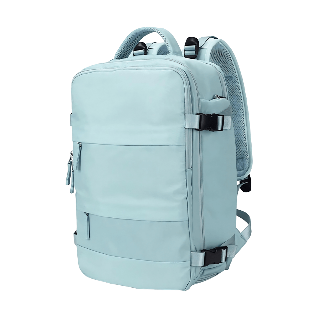 Maleta Morral Viajero Multifuncional Cabina Compartimento Zapatos Usb Azul