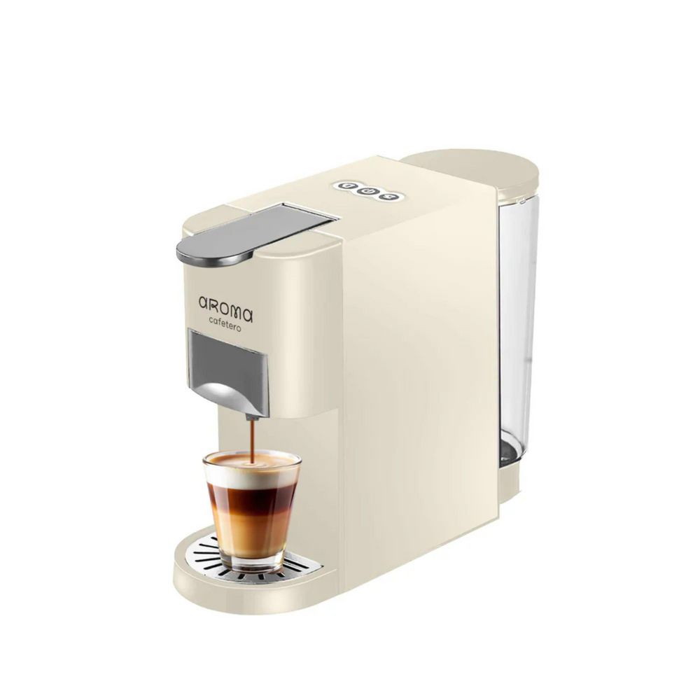 Cafetera AROMA CAFETERO Híbrida,Café Molino, Beige   Beige MAQCMH8SB