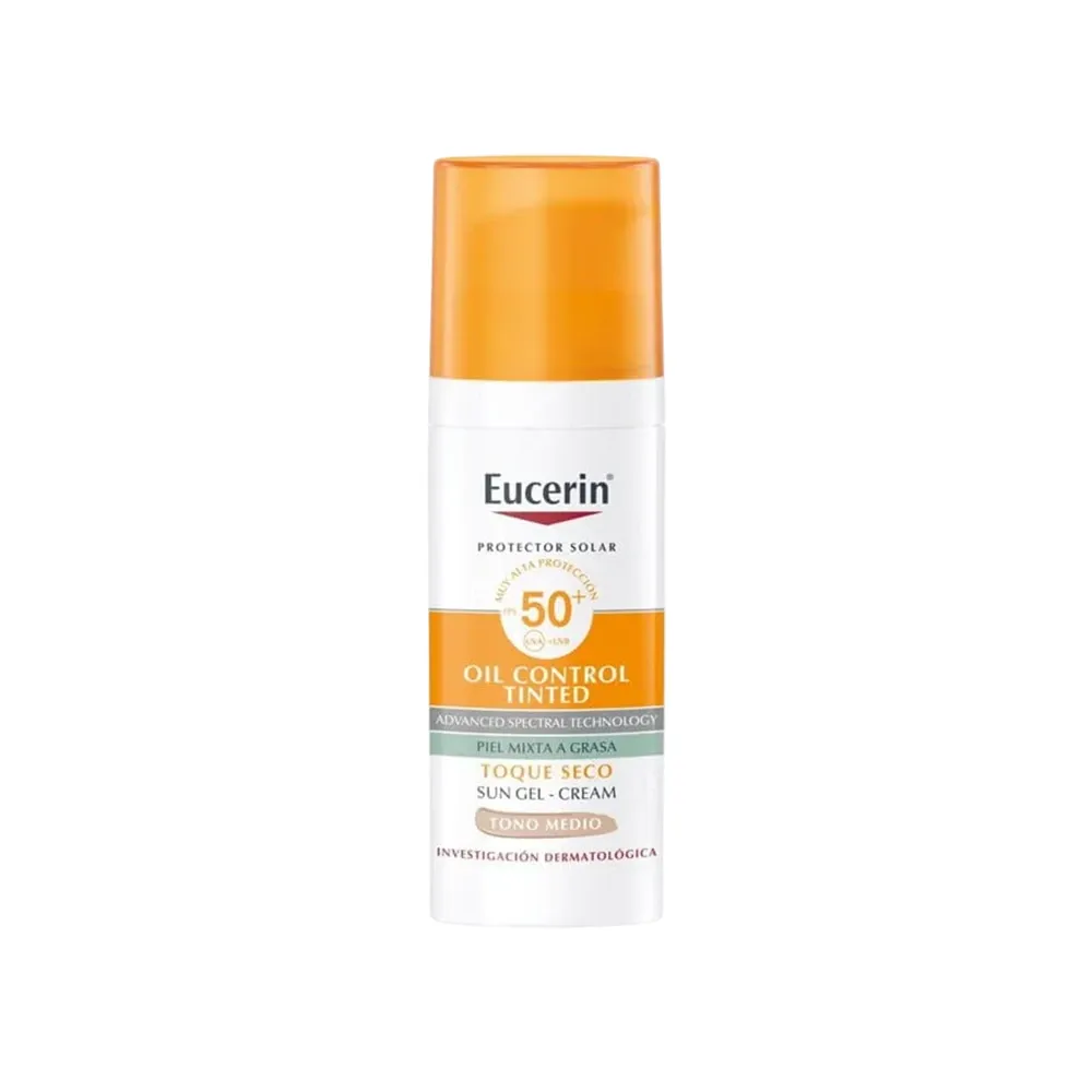 Eucerin Protector Solar Oil Control Toque Seco Tono Medio x 50 ml
