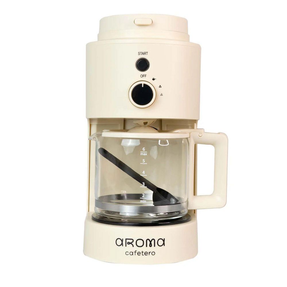 Cafetera AROMA CAFETERO Goteo,Café Grano, Beige   Beige MAQCMH9B