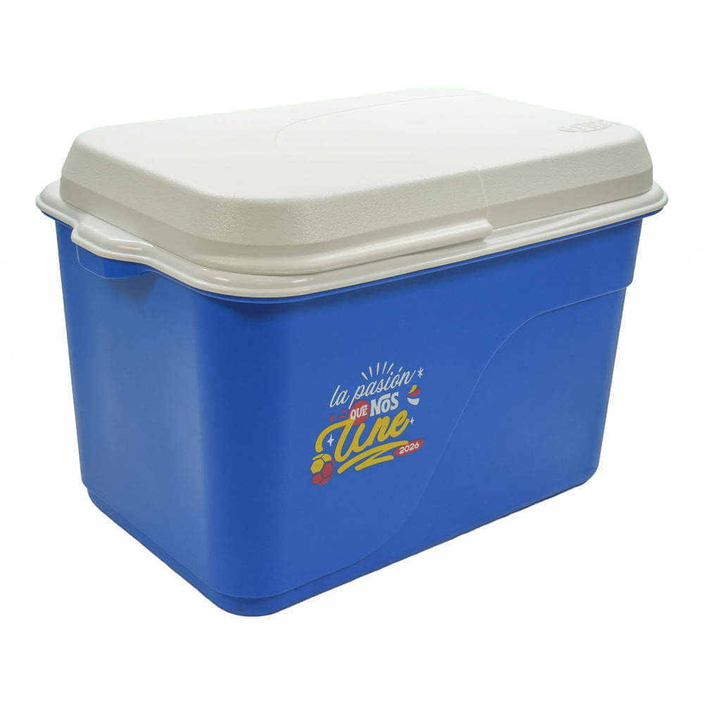 Nevera Plastica Portatil Familiar 42L Azul. Colombia