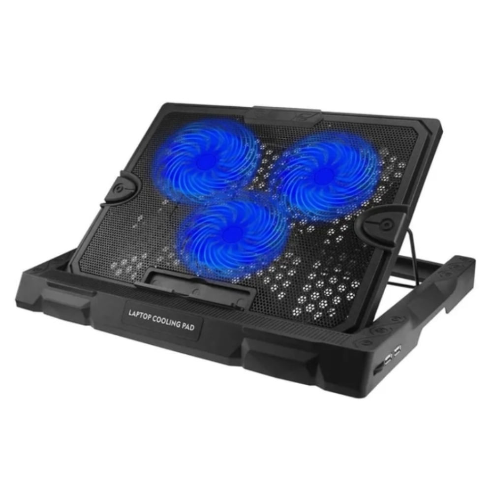 Base Refrigerante Gaming Cooler Pad S300 con 3 Ventiladores LED y 2 Puertos USB para Laptop 17"