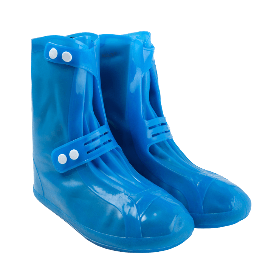 Botas Lluvia Largas Impermeables Protector Calzado Cobertura Ajustable Azul