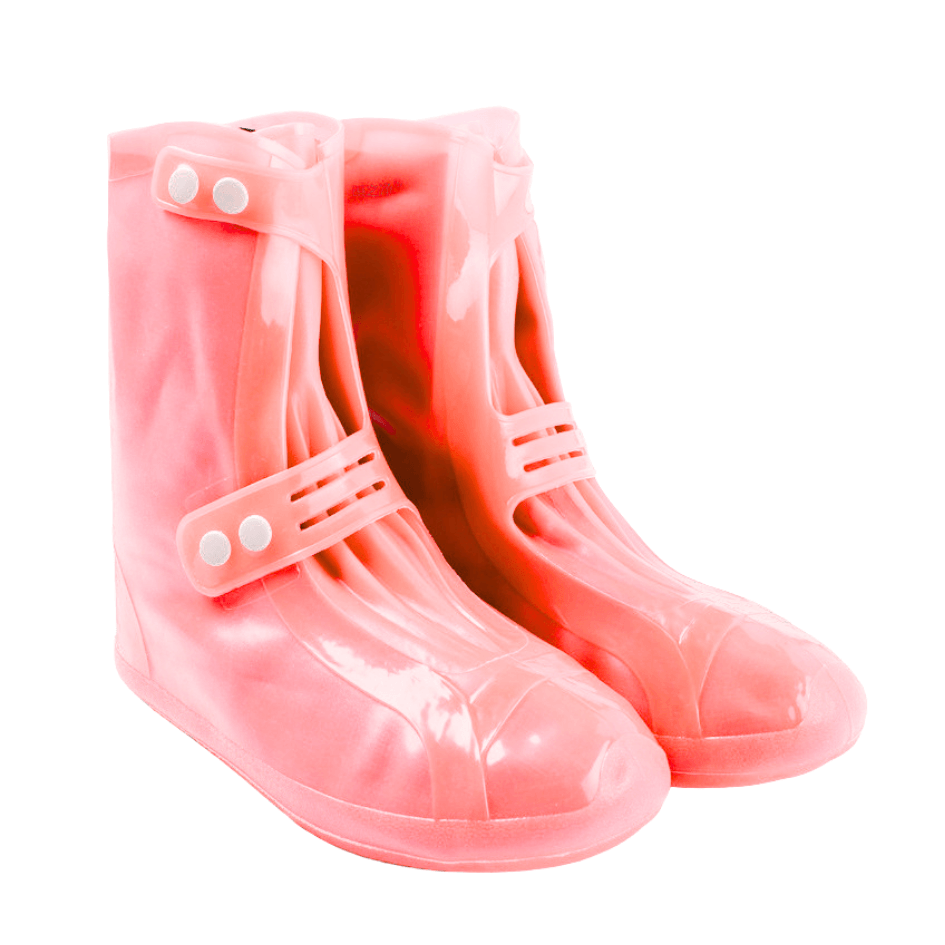 Botas Lluvia Largas Impermeables Protector Calzado Cobertura Ajustable Rosa