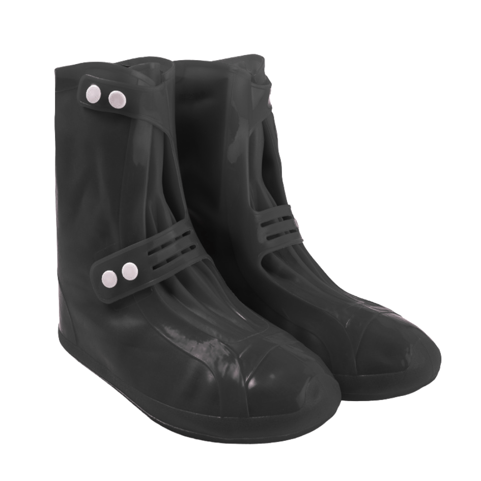 Botas Lluvia Largas Impermeables Protector Calzado Cobertura Ajustable Negro