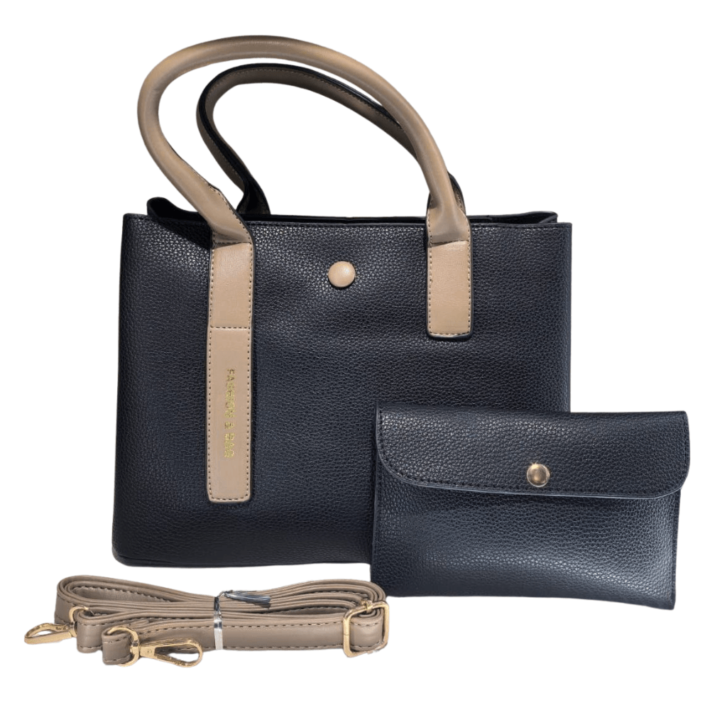 Bolso Mano Acolchado Asa Larga Cartera Elegante Dama Casual Negro